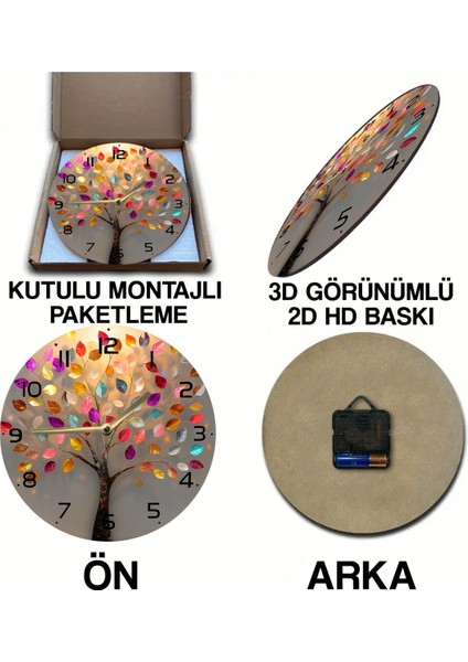 Sessiz Yuvarlak Ahşap Duvar Saati, Kuvars Hareketli 3D Görünümlü 2d Saat Sdw Serisi indirimleri