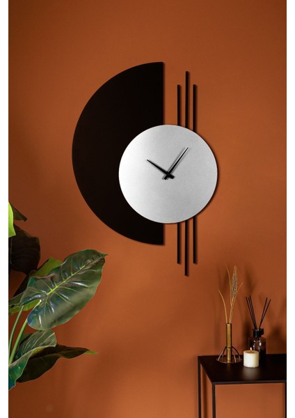 Eclipse Metal Sessiz Duvar Saati - 84 x 57 cm - Modern Ev Dekorasyonları - APS144
