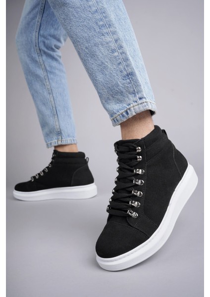 ET206 Ottawa Bağcıklı Süet Erkek Günlük Spor Bot Bt - Siyah fırsatları