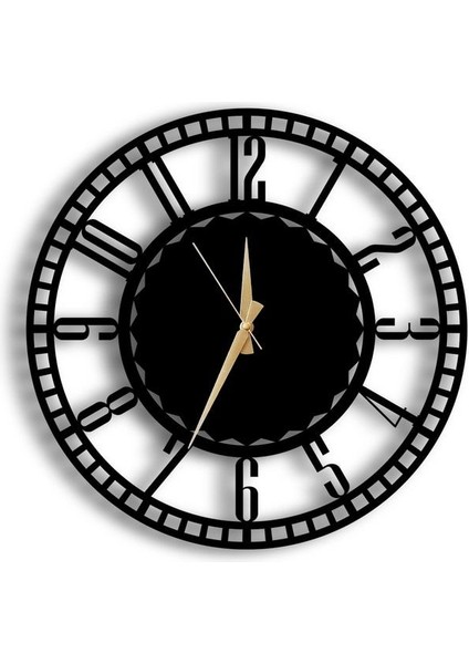 Dekoratif Siyah Duvar Saati 50CM + Yapraklı Tablo indirimleri