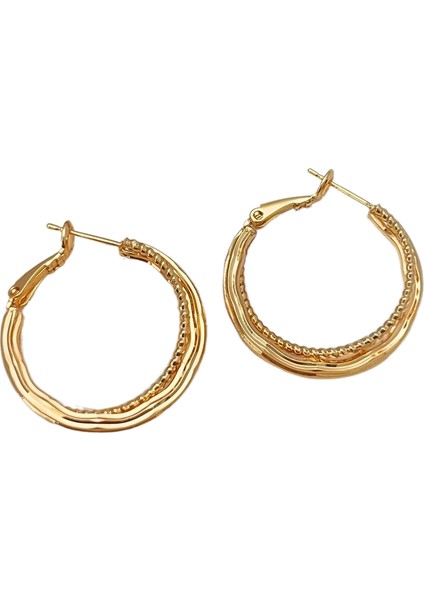 Niş Tasarım Metal Saplama Küpeler Moda Vintage Basit Moda Küpeler (Yurt Dışından)