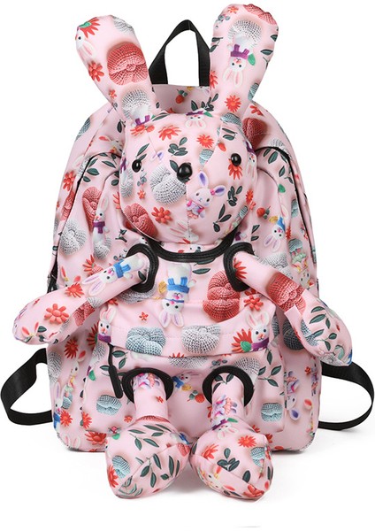 Tavşan Öğrenci Okul Çantası Moda Trendi Lise Öğrencisi Sırt Çantası (Yurt Dışından)