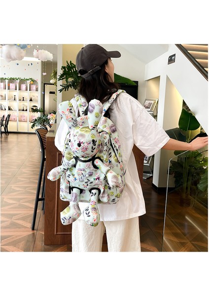 Tavşan Öğrenci Okul Çantası Moda Trendi Lise Öğrencisi Sırt Çantası (Yurt Dışından) indirimleri