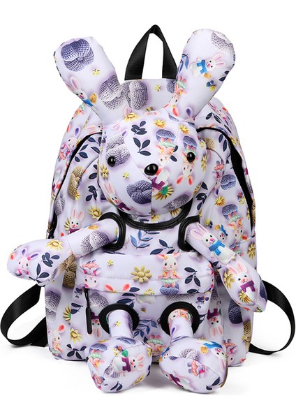 Tavşan Öğrenci Okul Çantası Moda Trendi Lise Öğrencisi Sırt Çantası (Yurt Dışından)