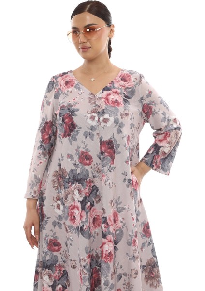 Keten Büyük Beden Kırışmaz Kumaş Kadın Elbise modelleri