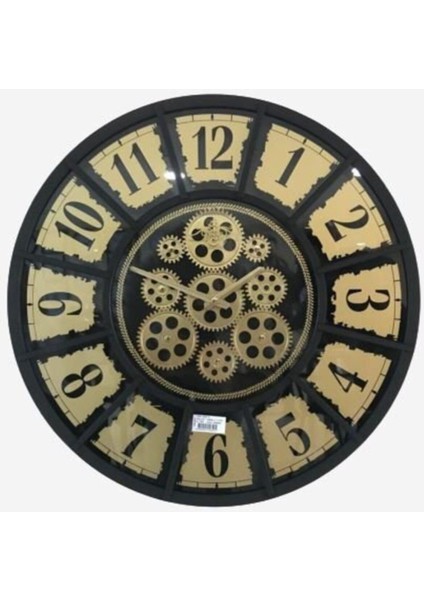 CRK-500-K Çarklı Siyah Duvar Saati