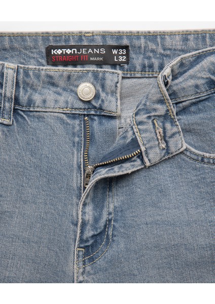 Normal Bel Cep Detaylı Straight Fit Jean Pantolon - Mark Jean fırsatları