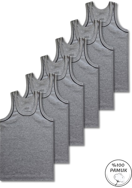 %100 Pamuk Erkek Çocuk Sporcu Model Atlet 6lı Set