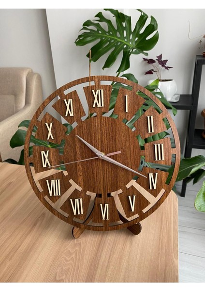 Ahşap Dekoratif Duvar Saati 33 cm (3mm Mdf-Quartz Saat) fırsatları
