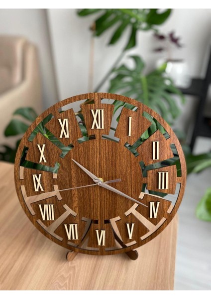 Ahşap Dekoratif Duvar Saati 33 cm (3mm Mdf-Quartz Saat)
