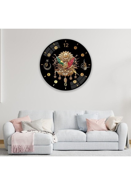 Osmanlı Arması Cam Saat - 40 cm modelleri