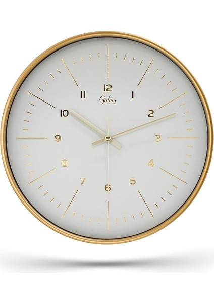 Dekoratif Beyaz Kadran Küçük Rakamlı Duvar Saati 29.5 cm fiyatları