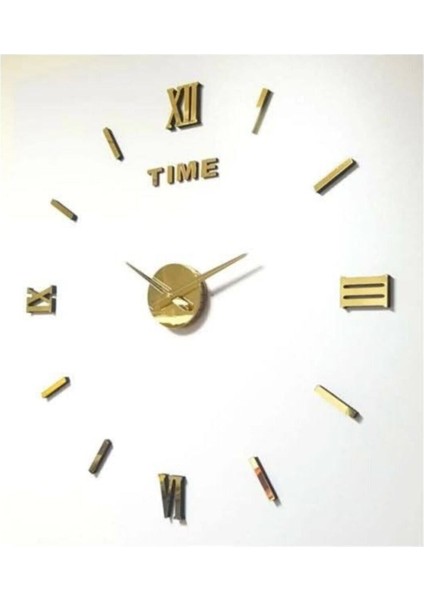 Dekoratif 3D Duvar Saati Pleksi Ayna Roma Rakamlı modelleri