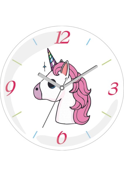 Unicorn Tasarım Sessiz Akar Bombeli Gerçek Cam Duvar Saati