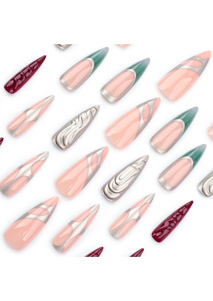 3D Giyme Zırh Fransız Y2K Pun Stili Tırnak Bitmiş Ürün (Yurt Dışından) modelleri