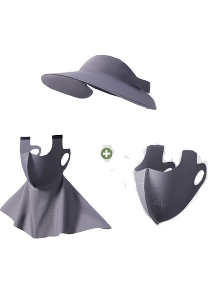 Uv Korumalı Dış Mekan Bisiklet Şapkası ve Maske Seti (Yurt Dışından)