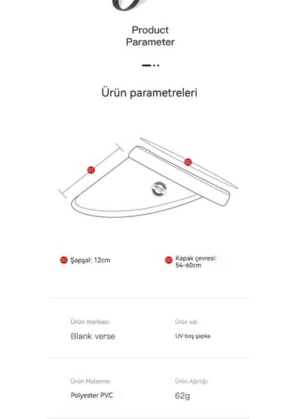 Uv Koruma Nefes Alabilen Güneş Şapkası Baş Çevresi 48-58 cm (Yurt Dışından) indirimleri