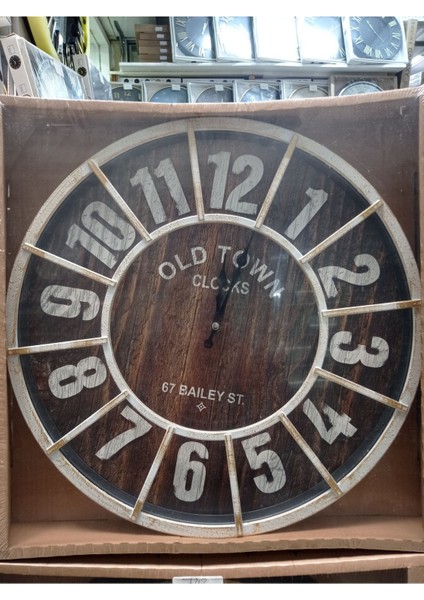 Retro Duvar Saati Camsız Eskitme