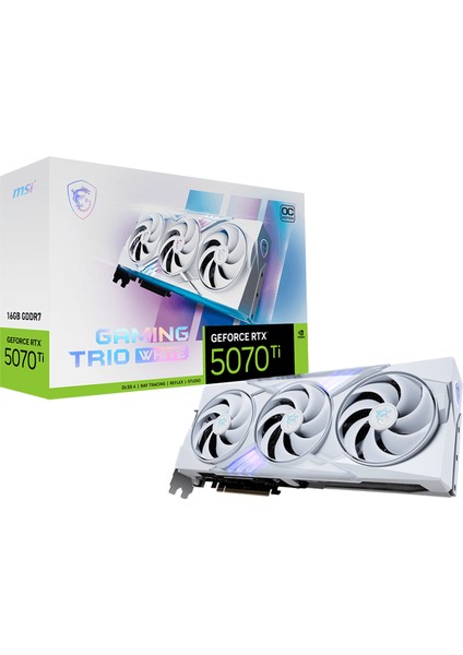 Msı VGA Geforce Rtx 5070 Tı 16G Gamıng Trıo Oc Whıte RTX5070TI 16GB Gdrr7 256 B DX12 Pcıe 5.0 X16 (3xdp 1xhdmı)