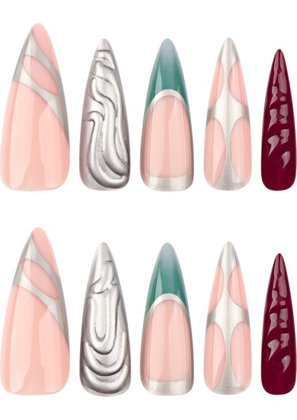 3D Giyme Zırh Fransız Y2K Pun Stili Tırnak Bitmiş Ürün (Yurt Dışından)