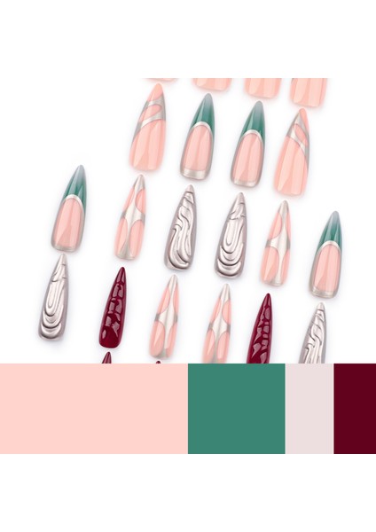 3D Giyme Zırh Fransız Y2K Pun Stili Tırnak Bitmiş Ürün (Yurt Dışından) fırsatları