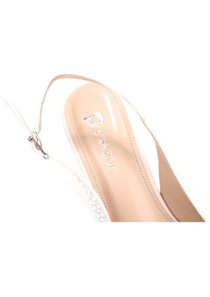 PS-32150 Kadın 7 cm Arkası Açık Abiye Stiletto Ayakkabı indirimleri