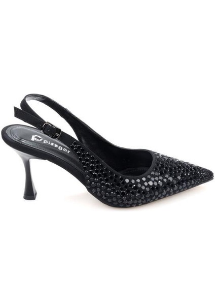 PS-32150 Kadın 7 cm Arkası Açık Abiye Stiletto Ayakkabı