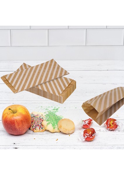 Körüklü Kraft Kese Kağıdı, Beyaz Verev Desenli Şamua Hediye, Ambalaj Poşeti, 15X33 Cm, 1000 Adet modelleri