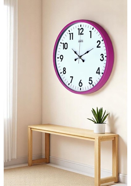 37 cm Dekoratif Gerçek Cam Sessiz Mekanizma Duvar Saati