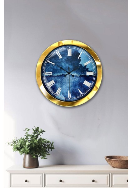 Hediyelik 36 cm Gold Metal Beyaz Romen Duvar Saati fiyatları