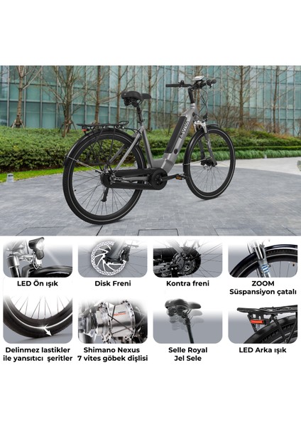 Asvıva B14N 27,5'' Hollanda Orta Motorlu Elektrikli Bisiklet – Güçlü & Konforlu E-Bike