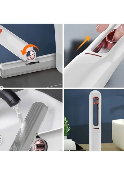 Taşınabilir Mini Mop Kendinden Sıkmalı Mini Temizlik Paspası Mutfak-Araba-Banyo-Camlarda Kullanım