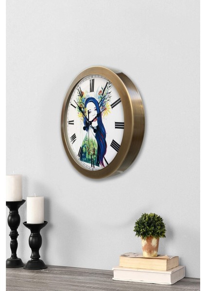 36 cm Eskitme Metal Modern Sanat Duvar Saati fiyatları