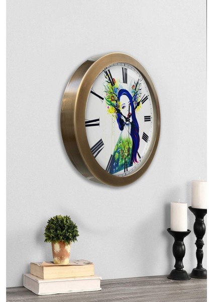 36 cm Eskitme Metal Modern Sanat Duvar Saati modelleri