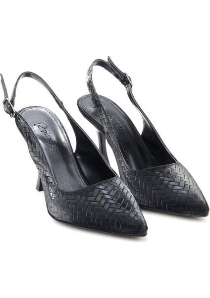 PS-32650 8,5 cm Topuklu Kadın Arkası Açık Stiletto Ayakkabı modelleri