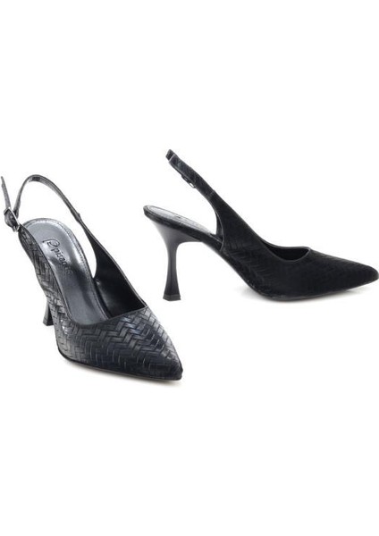 PS-32650 8,5 cm Topuklu Kadın Arkası Açık Stiletto Ayakkabı indirimleri