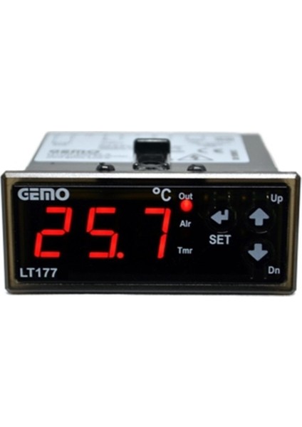 LT177-230VAC-R Isıtma/soğutma Fonksiyonlu On/off Sıcaklık Kontrol Cihazı + GM-NTC-105C Prob