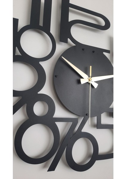 Modern Rakamlı Metal Siyah Duvar Saati - Hediye Saat- Ev / Ofis Saati - 50 x 50 cm modelleri
