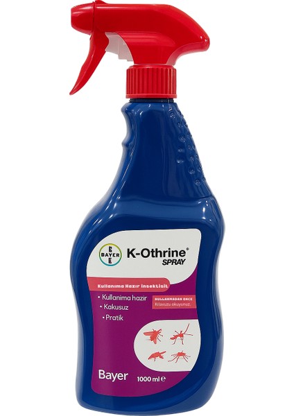 K-Othrine Spray 1000 ml Kullanıma Hazır Kokusuz - Pratik Haşere Kontrol Spreyi