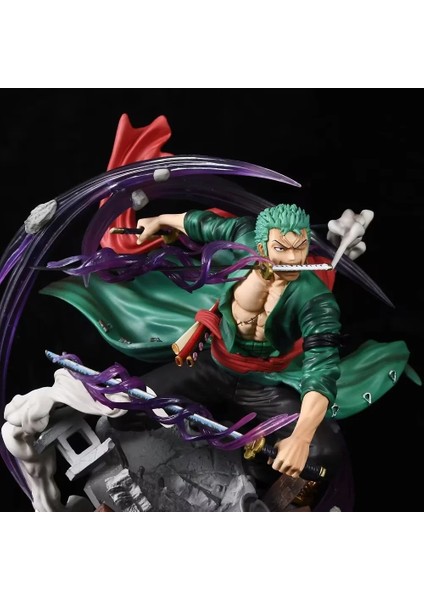 King Of Thieves Loronoya Solomon Three Streams Of Blades Savaş Figürü Büyük Nendoroid 34CM Heykel Süs Koleksiyoncu Hediyesi (Yurt Dışından)
