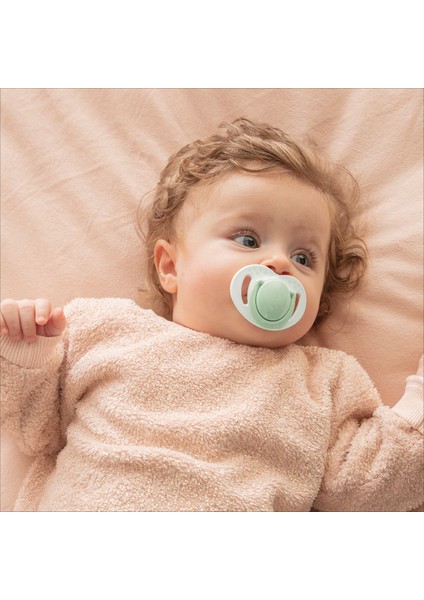 Ortodontik Damaklı Emzik, Powder Green, 6+ Ay, Emzik Saklama & Sterilizasyon Kutulu, İkili Set