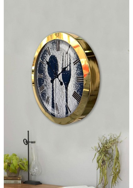 Hediyelik 36 cm Gold Metal Mutfak Duvar Saati fiyatları