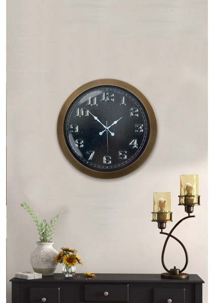 Hediyelik 36 cm Eskitme Metal Vintage Duvar Saati modelleri