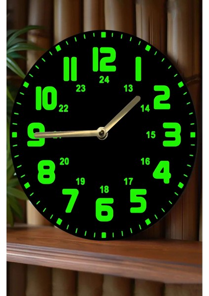 Sessiz Yuvarlak Ahşap Duvar Saati, Kuvars Hareketli 3D Görünümlü 2d Saat Sdw Serisi