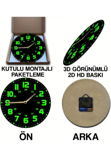 Sessiz Yuvarlak Ahşap Duvar Saati, Kuvars Hareketli 3D Görünümlü 2d Saat Sdw Serisi fırsatları