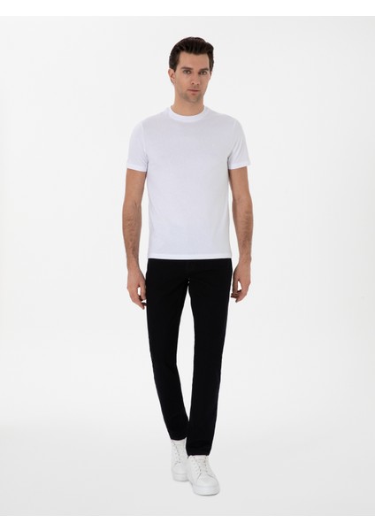 Erkek Siyah Slim Fit Pamuk Karışımlı Jean Pantolon 50310510-VR046