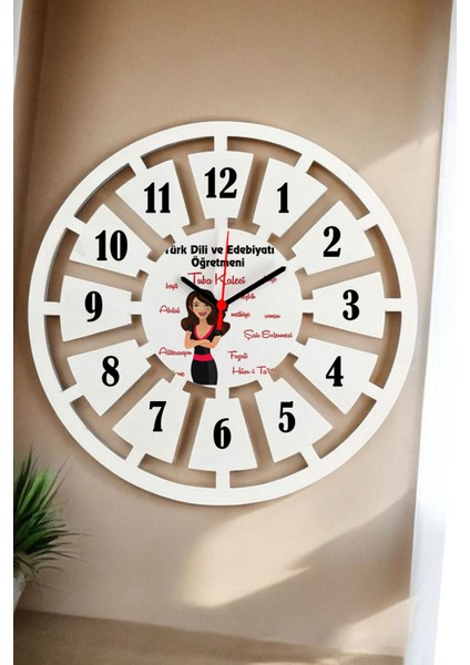 Türk Dili ve Edebiyatı Öğretmeni Duvar Saati 40CM