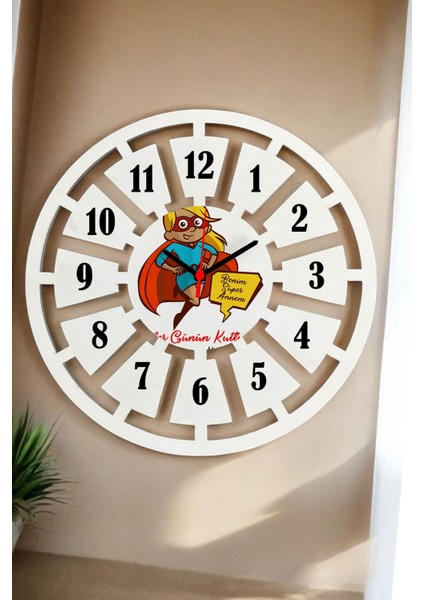 Benim Süper Annem Duvar Saati 40CM