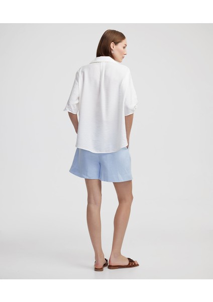 Burgulu Gömlek Yaka Bluz IS1250006090018 fırsatları