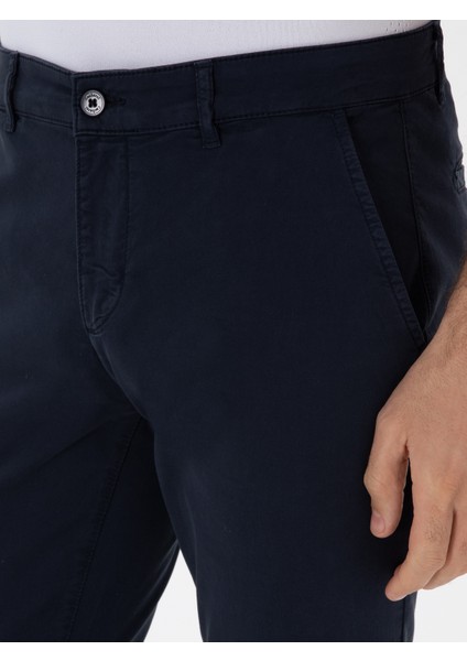 Erkek Lacivert Slim Fit Pamuk Karışımlı Kanvas Pantolon 50312177-VR033 indirimleri